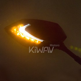Lucifer black LED mirrors for 8mm scooters and motorcycles