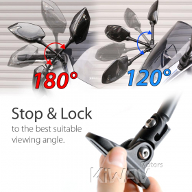 Lucifer black LED mirrors for sportsbike