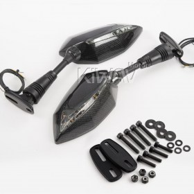 Lucifer carbon LED mirrors for sportsbike
