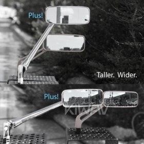 バックミラー　クラシックプラス　クロム　自転車、イーバイク用　7/8インチ（22mm）ハンドルに取付可能