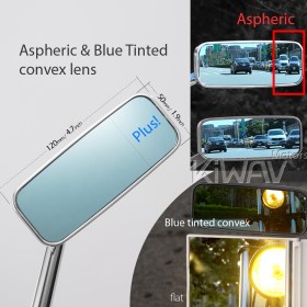 バックミラー　クラシックプラス　クロム　自転車、イーバイク用　7/8インチ（22mm）ハンドルに取付可能