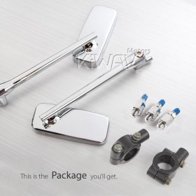 バックミラー　クラシックプラス　クロム　自転車、イーバイク用　7/8インチ（22mm）ハンドルに取付可能