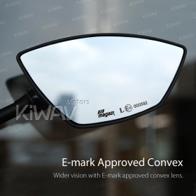 Universal mirrors Redline black with 7/8 in. bar clips