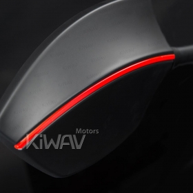 Universal mirrors Redline black with 7/8 in. bar clips