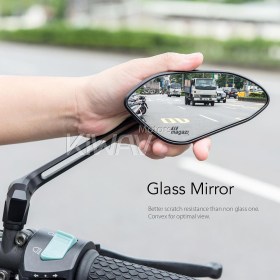 Horus black mirrors universal fit for ebikes, bicycles a pair