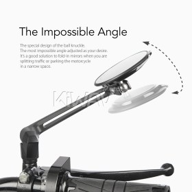 バックミラー　オーラー　黒　自転車、イーバイク用　7/8インチ（22mm）ハンドルに取付可能