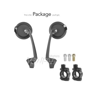 バックミラー　オーラー　黒　自転車、イーバイク用　7/8インチ（22mm）ハンドルに取付可能