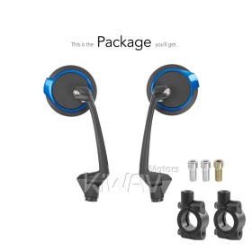 Aura blue mirrors universal fit for Ebikes, bicycles A PAIR