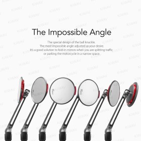 Aura red mirrors universal fit for Ebikes, bicycles A PAIR