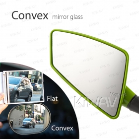 ATV mirrors hawk green for 7/8 Inch handlebar with forged black aluminum clips