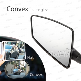 ATV mirrors hawk black for 7/8 Inch handlebar with forged silver aluminum clips