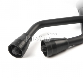ATV mirrors hawk black for 7/8 Inch handlebar with forged silver aluminum clips