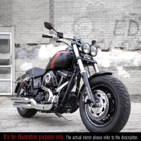 BSD system with Redline mirrors compatible with most Harley Davidson