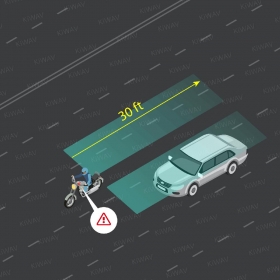 バイク用死角検知システム(BSD)付きバイクミラー　バック　M10 M8　バイクとスクーターに汎用