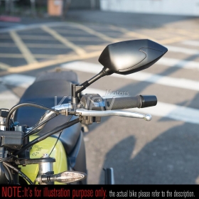 バイク用死角検知システム(BSD)付きバイクミラー　バック　M10 1.5ピッチ BMWに適用