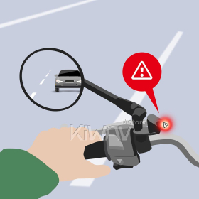 BSDII blind spot detection system with LED indicators for M8/M10 mirror bolts