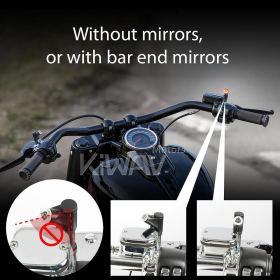バイク用死角検知システム(BSD)　車線変更アシスト(LCA)　79GHz　LED指示器のみ　5/16"　ハーレーに適用
