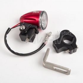 Explorer anodized red auxiliary LED light