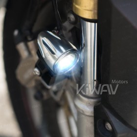 Explorer anodized silver auxiliary LED light