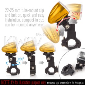 Explorer anodized gold auxiliary LED light