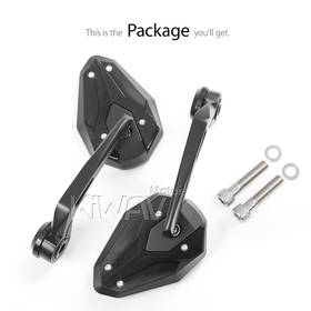 ViperII black bar end mirrors compatible with BMW M10 threaded handlebar