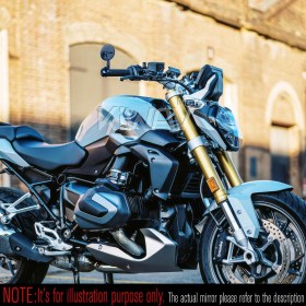 Ojo black bar end mirrors compatible with BMW M10 threaded handlebar