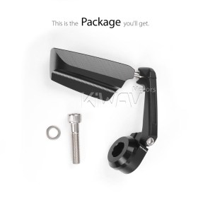 Leap black bar end mirror RH compatible with BMW M10 threaded handlebar