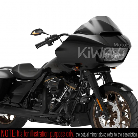 Lucifer black LED mirrors neat stem compatible with Harley-Davidson