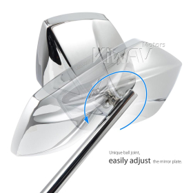 PalmII chrome for M10 metric bike & Harley Davidson