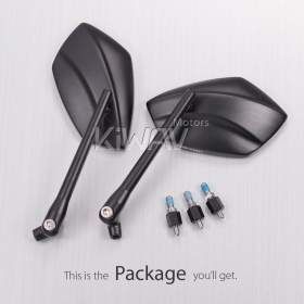 PalmII black mirrors for 8mm Scooters And Motorcycles
