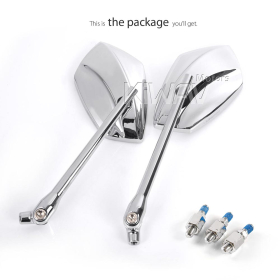 PalmII chrome mirrors for 8mm Scooters And Motorcycles