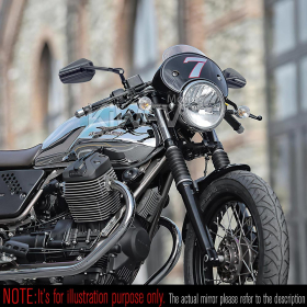 Emperor black mirrors compatible with Harley Davidson & M10 metric bike