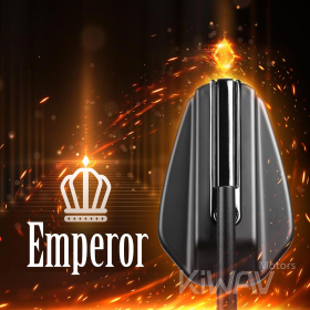 Emperor black fairing mount mirrors w/ chrome adapter