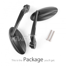 Ultra black bar end mirrors for M6 threaded handlebars