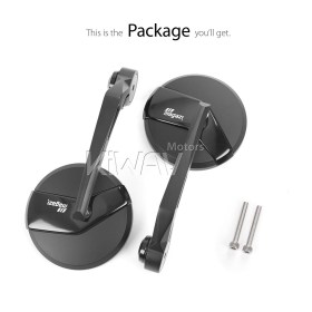 Missie black bar end mirrors for M6 threaded handlebars