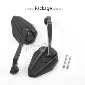 4Rizz black bar end mirrors for M6 threaded handlebars