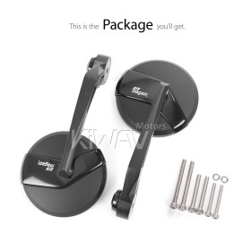 Missie black bar end mirrors compatible with Triumph air-cooled models