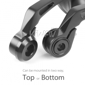 Ultra black bar end mirrors compatible with BMW