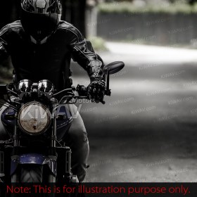 Ultra black bar end mirrors compatible with BMW