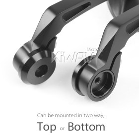 Ultra black heavy weight bar end mirrors compatible with BMW M12 threaded handlebar