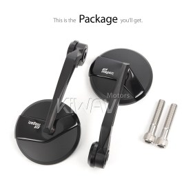 Missie black bar end mirrors compatible with BMW