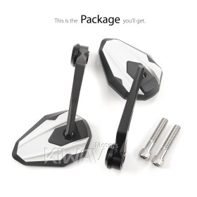 4Rizz white bar end mirrors compatible with BMW