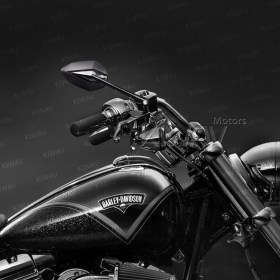 Venom black mirrors compatible with M10 metric bike & Harley Davidson