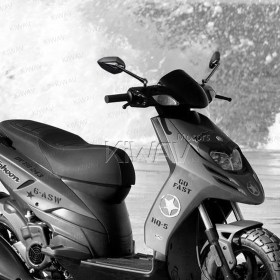 Venom black mirrors for 8mm scooters and motorcycles