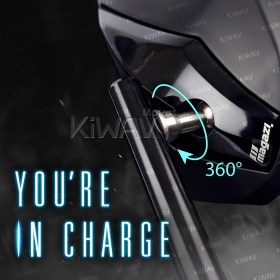 Venom black mirrors for 8mm scooters and motorcycles