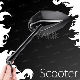 Venom black mirrors for 8mm scooters and motorcycles
