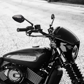 Venom black mirrors compatible with Harley Davidson Street 500/750