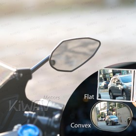 Venom black fairing mount mirrors w/ black adapter