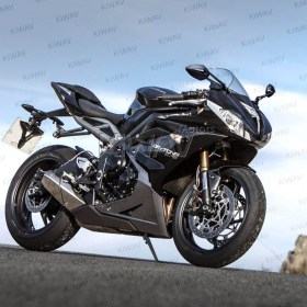 Venom black fairing mount mirrors w/ black adapter
