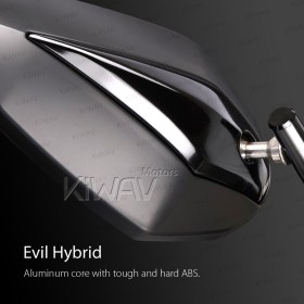 Venom black fairing mount mirrors w/ chrome adapter